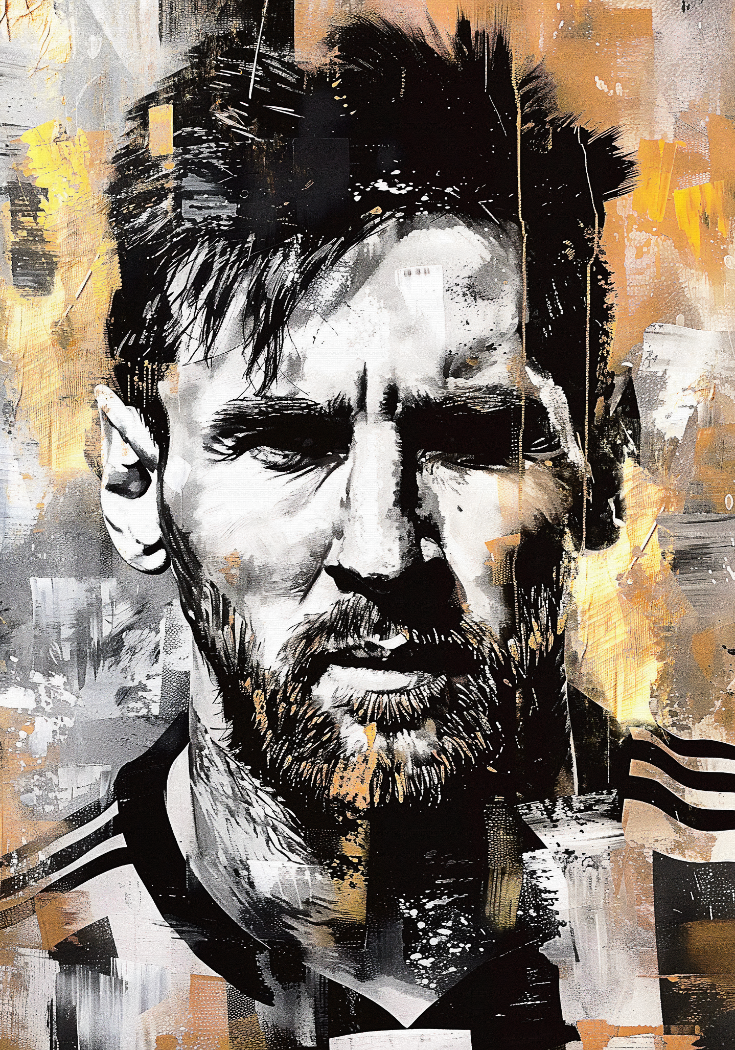 Messi metal poster artwork